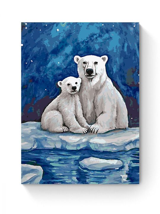 Картина по номерам на подрамнике «Медведица» 90x70 см