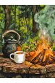 Картина по номерам на подрамнике «Чай на костре» 80x60 см