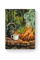 Картина по номерам на подрамнике «Чай на костре» 80x60 см