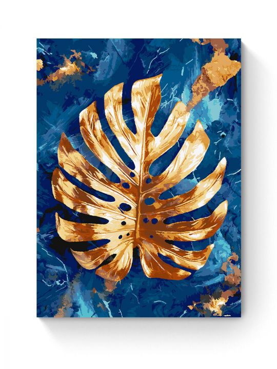 Картина по номерам на подрамнике «Лист монстеры» 90x70 см