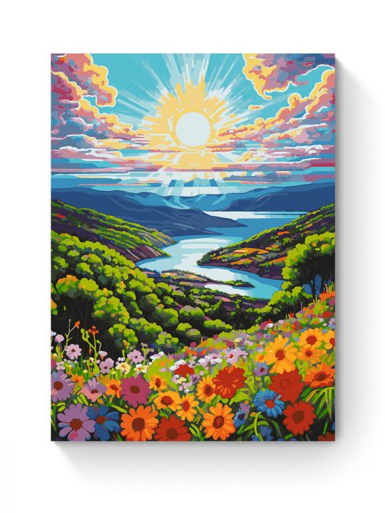 Картина по номерам на подрамнике «Сказочный вид» 90x70 см