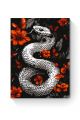 Картина по номерам на подрамнике «Змея в цветах» 90x70 см