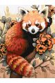 Картина по номерам без подрамника «Красная панда» 130x100 см