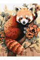 Картина по номерам без подрамника «Красная панда» 80x60 см