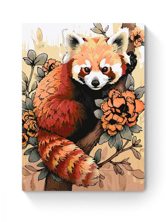 Картина по номерам на подрамнике «Красная панда» 80x60 см