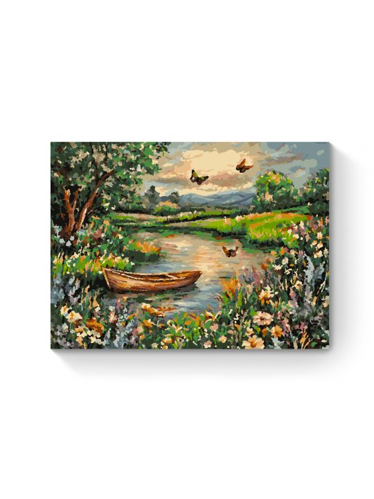 Картина по номерам на подрамнике «Летний вечер» 35x25 см