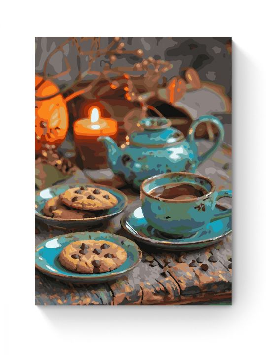 Картина по номерам на подрамнике «Уютный вечер» 35x25 см