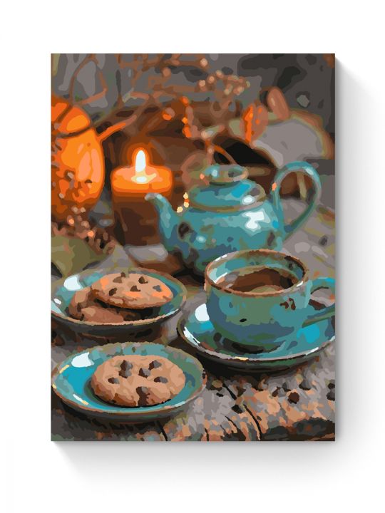 Картина по номерам на подрамнике «Уютный вечер» 25x20 см