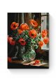 Картина по номерам на подрамнике «Маки в вазе» 35x25 см