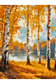 Картина по номерам без подрамника «Золотая осень» 25x20 см