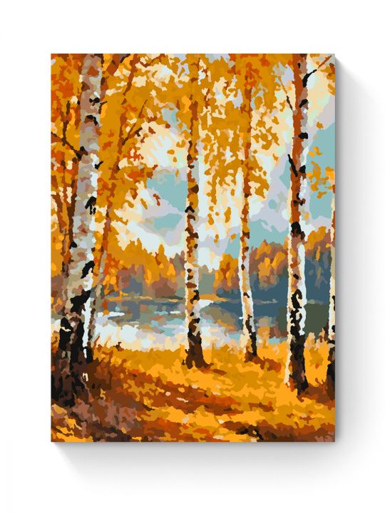 Картина по номерам на подрамнике «Золотая осень» 25x20 см