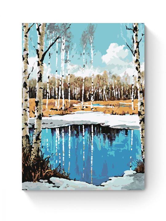 Картина по номерам на подрамнике «Ранняя весна» 35x25 см