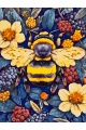 Картина по номерам без подрамника «Шмель» 35x25 см