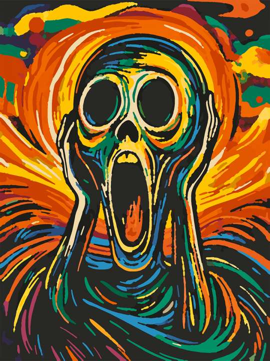 Картина по номерам без подрамника «Крик» 25x20 см