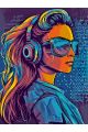 Картина по номерам без подрамника «Диджей леди» 80x60 см