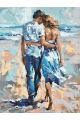Картина по номерам без подрамника «Пара у моря» 130x100 см