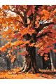 Картина по номерам без подрамника «Осенний клён» 130x100 см