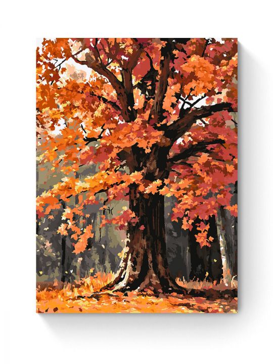 Картина по номерам на подрамнике «Осенний клён» 90x70 см