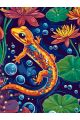 Картина по номерам без подрамника «Ящерица» 80x60 см