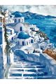 Картина по номерам на подрамнике «Санторини» 90x70 см