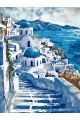 Картина по номерам без подрамника «Санторини» 80x60 см