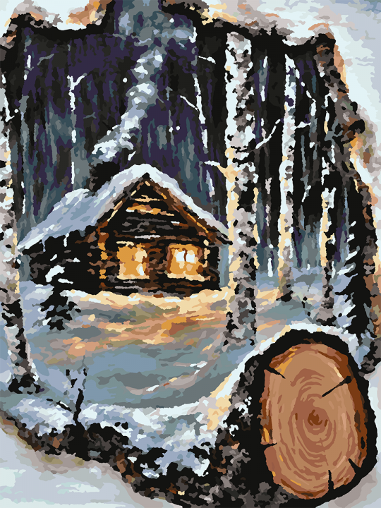 Картина по номерам без подрамника «Береста» 35x25 см