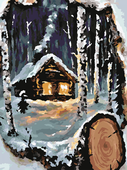 Картина по номерам без подрамника «Береста» 25x20 см