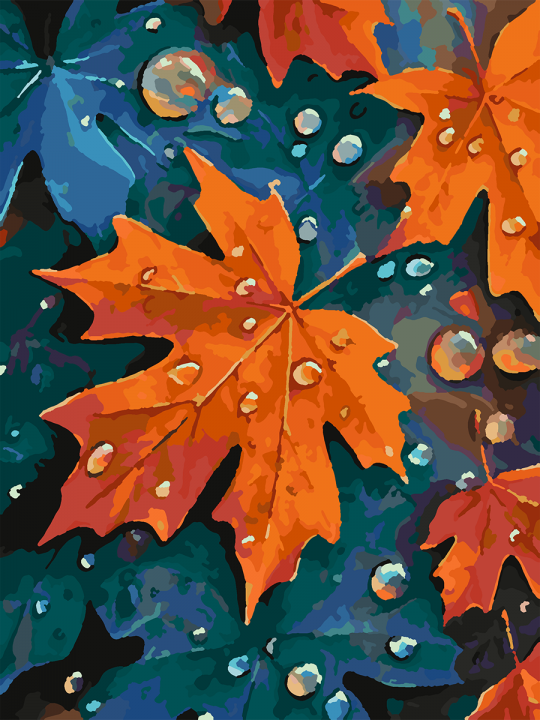 Картина по номерам без подрамника «Краски осени» 25x20 см