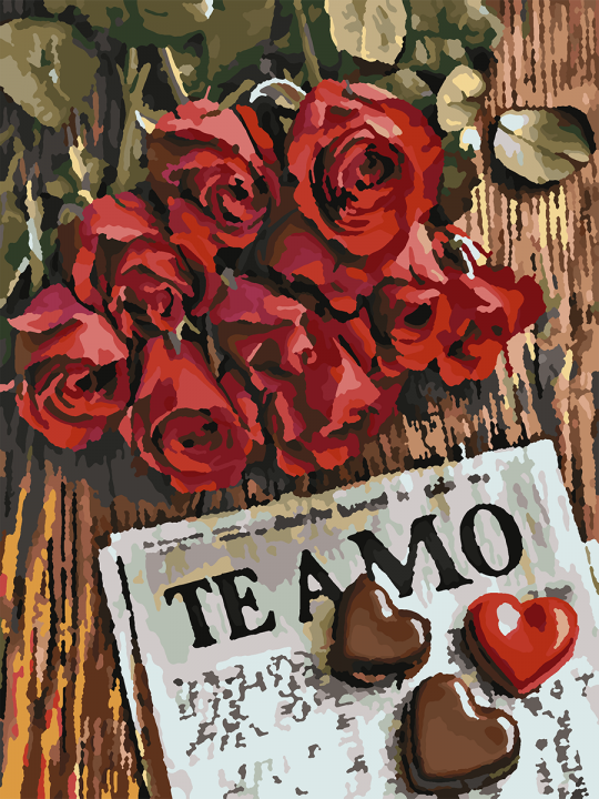 Картина по номерам без подрамника «Романтика» 25x20 см