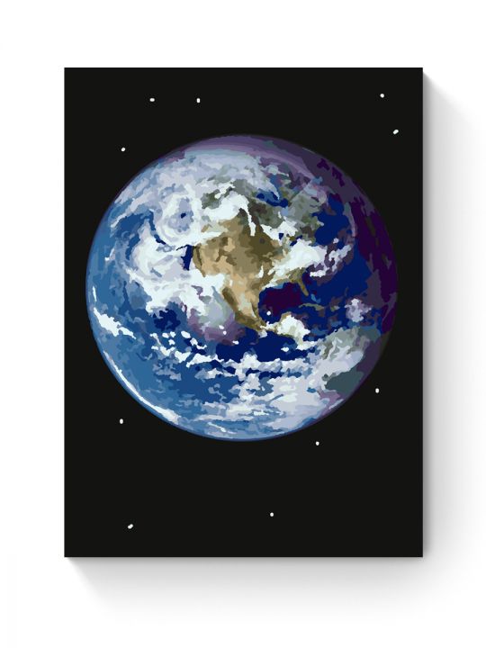 Картина по номерам на подрамнике «Планета Земля» 35x25 см