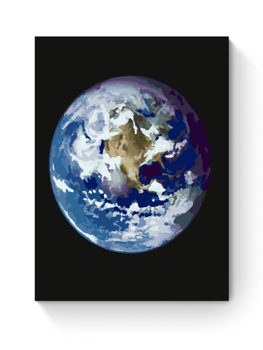 Картина по номерам на подрамнике «Планета Земля» 25x20 см