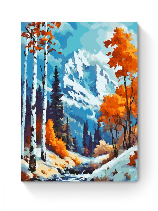 Картина по номерам на подрамнике «Осень в горах» 25x20 см