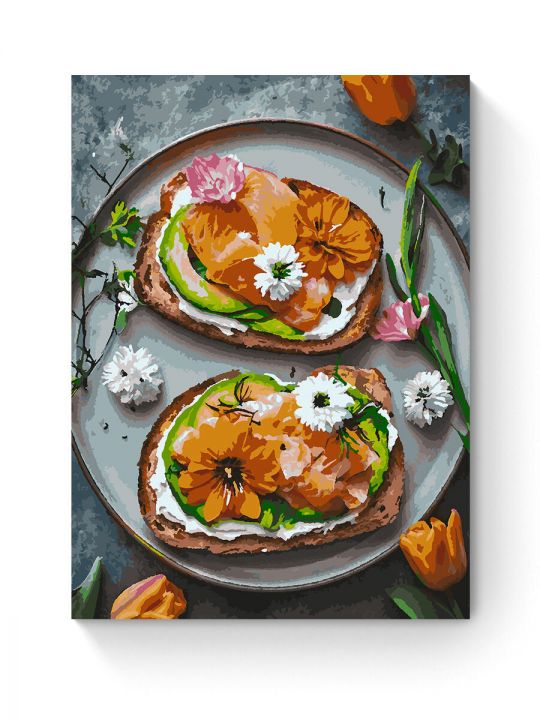 Картина по номерам на подрамнике «Брускетты» 90x70 см