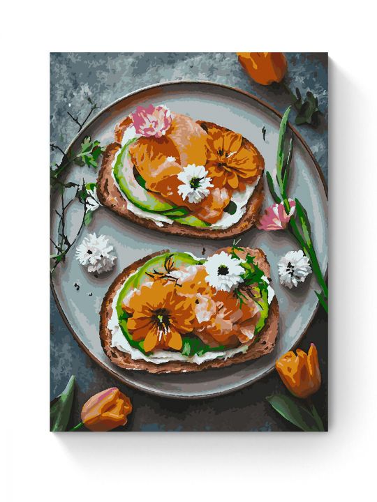 Картина по номерам на подрамнике «Брускетты» 80x60 см