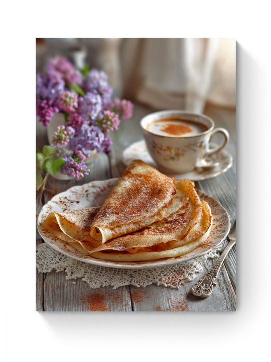 Алмазная мозаика на подрамнике «Блинчики» 70x50 см