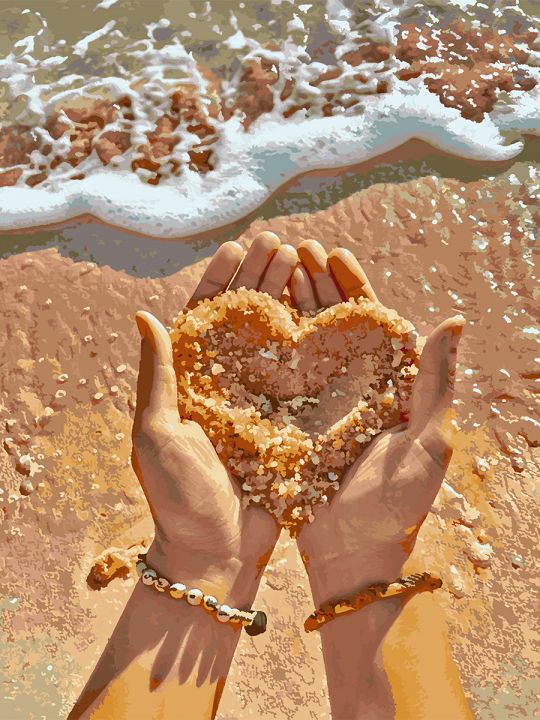 Картина по номерам без подрамника «Любовь к морю» 130x100 см