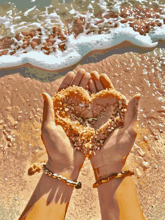 Картина по номерам без подрамника «Любовь к морю» 80x60 см