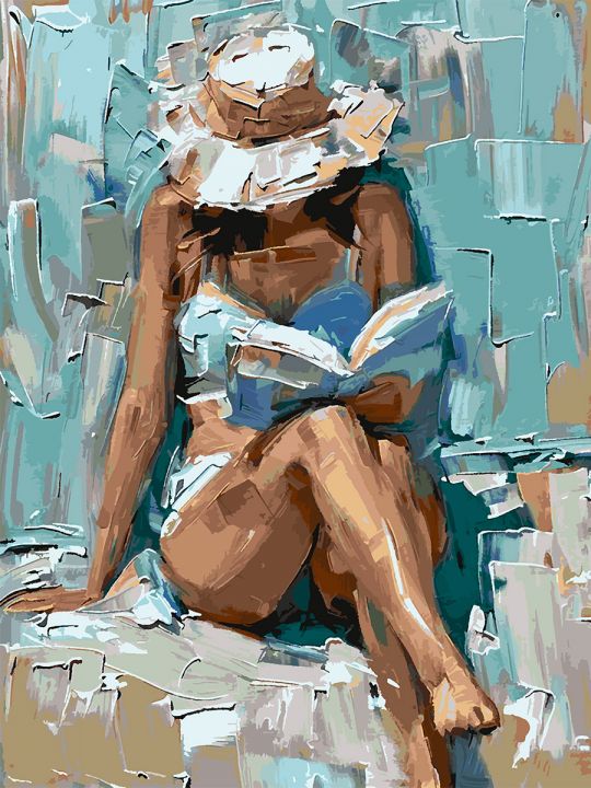 Картина по номерам без подрамника «Отдых у моря» 130x100 см