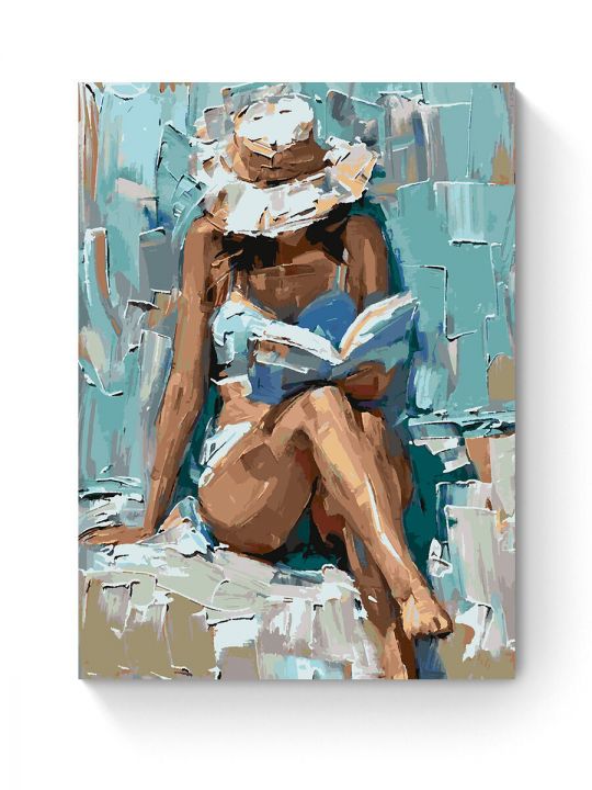 Картина по номерам на подрамнике «Отдых у моря» 90x70 см