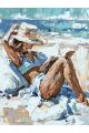 Картина по номерам на подрамнике «Отдых у моря» 90x70 см