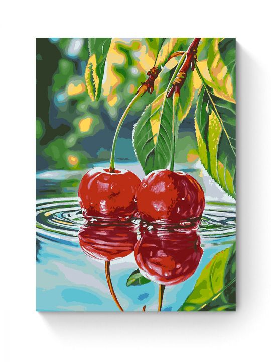 Картина по номерам на подрамнике «Спелая вишня» 90x70 см