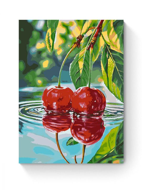 Картина по номерам на подрамнике «Спелая вишня» 80x60 см