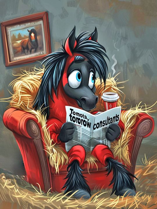 Алмазная мозаика без подрамника «Забавный пони» 130x100 см