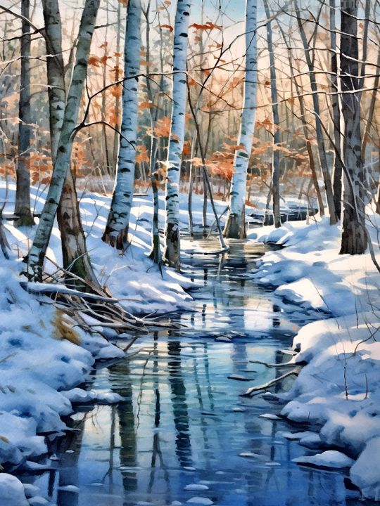 Алмазная мозаика без подрамника «Ранняя весна» 40x30 см