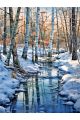 Алмазная мозаика без подрамника «Ранняя весна» 130x100 см