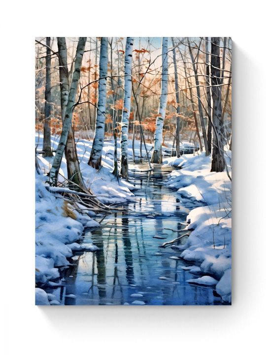 Алмазная мозаика на подрамнике «Ранняя весна» 50x40 см, 48 цветов