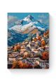 Алмазная мозаика на подрамнике «Городок в горах» 70x50 см, 49 цветов
