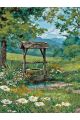 Алмазная мозаика без подрамника «Старый колодец» 50x40 см