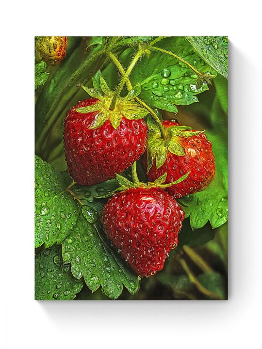 Алмазная мозаика на подрамнике «Клубничка» 90x70 см