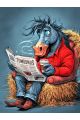 Алмазная мозаика без подрамника «Досуг коня» 50x40 см, 49 цветов